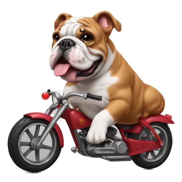 rose bulldog on a bike sticker