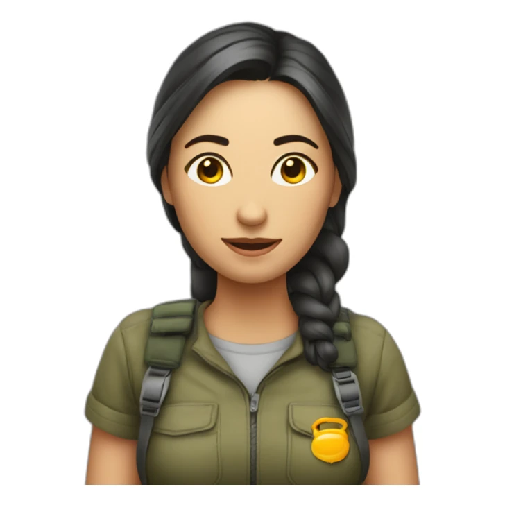 mujer en sesión fotográfica estirándose sticker