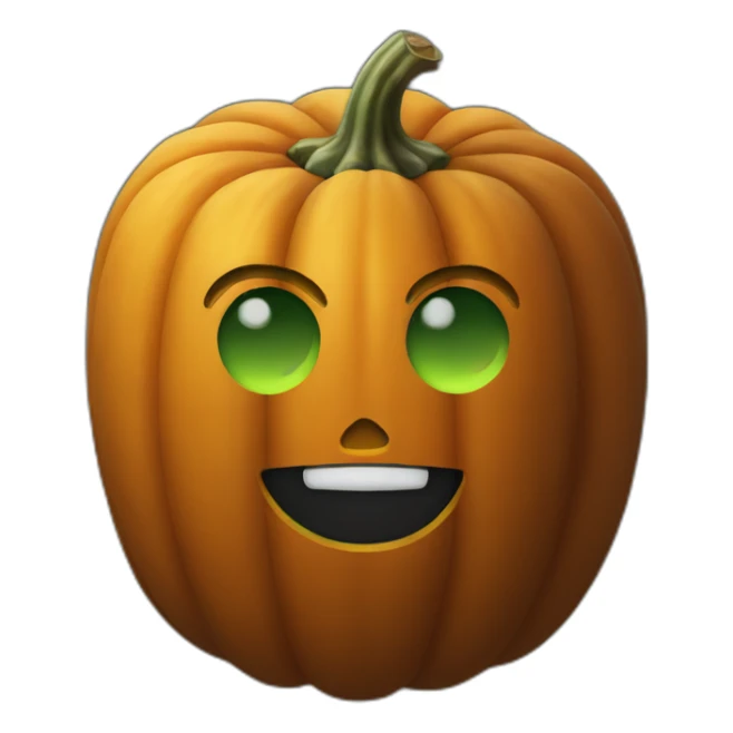 Pumpkin in the shape of a square planet sticker