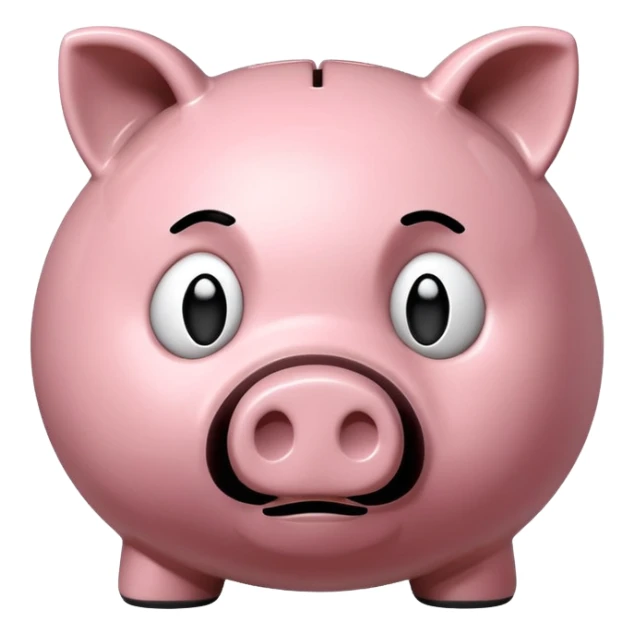 emoji of sad piggy bank] sticker