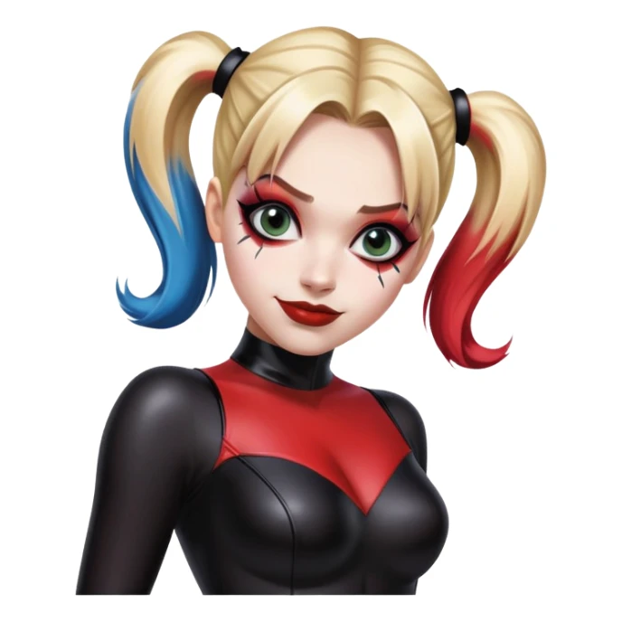 harley queen in suit latex sticker
