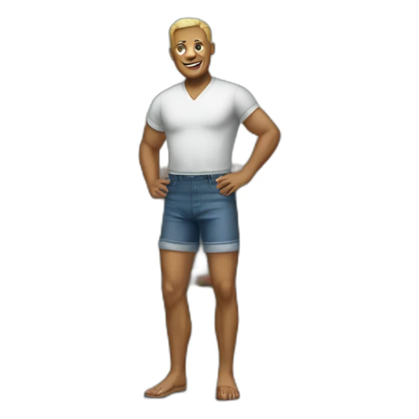 45th U.S. President washing a car with apple bottom shorts sticker