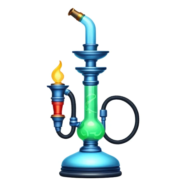 sign of a hookah lounge in the night sticker