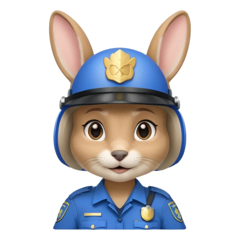 judy hopps, Rabbit police, blue uniform including helmet of uniform sticker