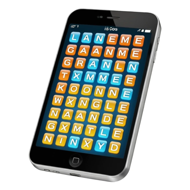 a phone showing the game wordle being played on it  sticker
