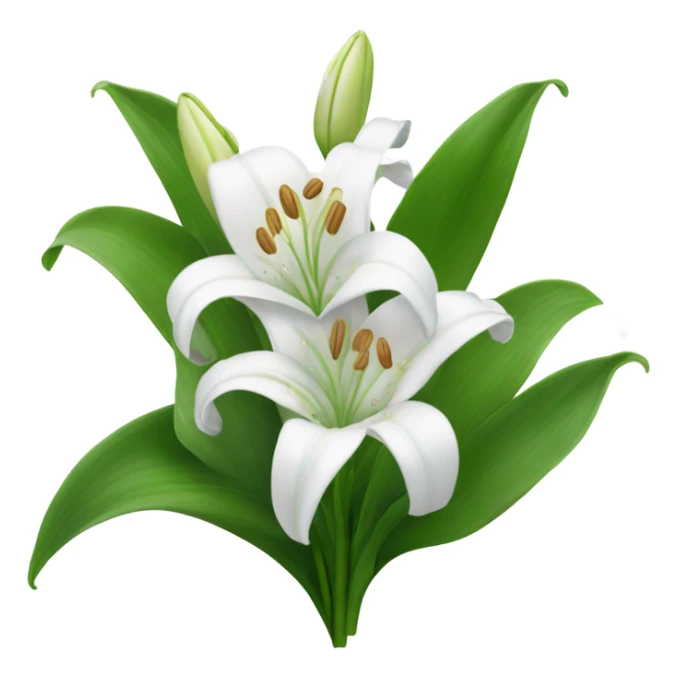 A bouquet of three white lily valley sticker
