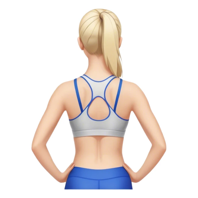  full upper body female back with sports bra sticker