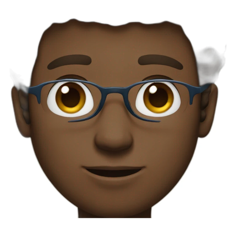 blue-eyed man with glasses and brown hair sticker