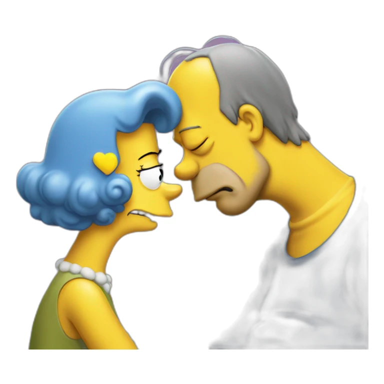 Homer Simpson kissing Marge Simpson sticker