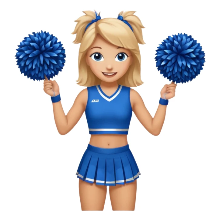 Full body , female , cheerleader , blue eyes sticker