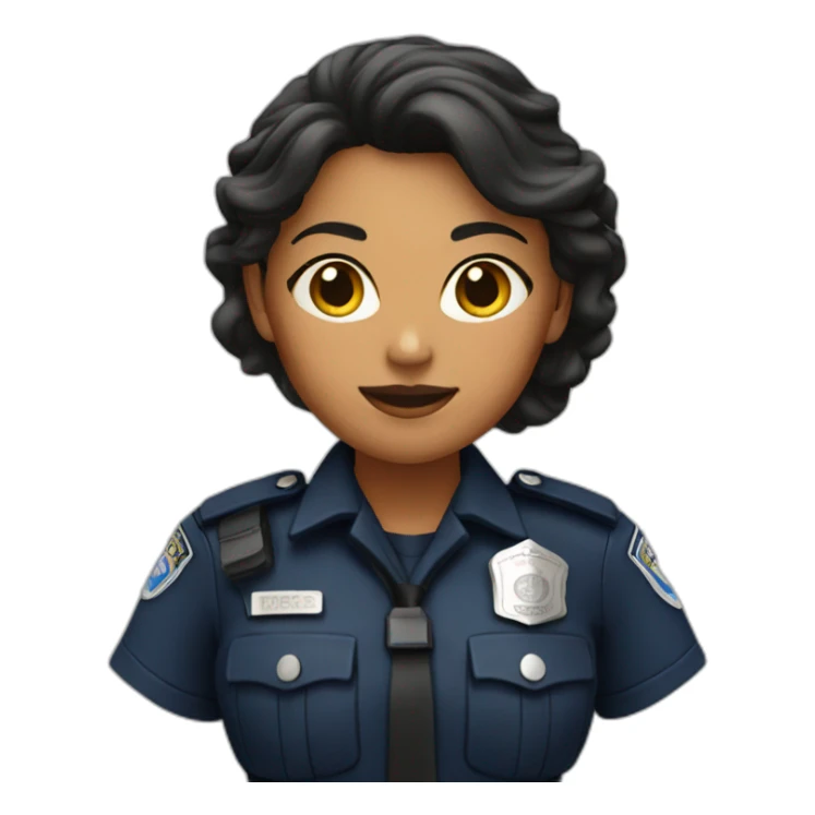 woman police officer sticker