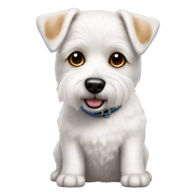 Jack Russel dog mixed with bichon frise dog sticker