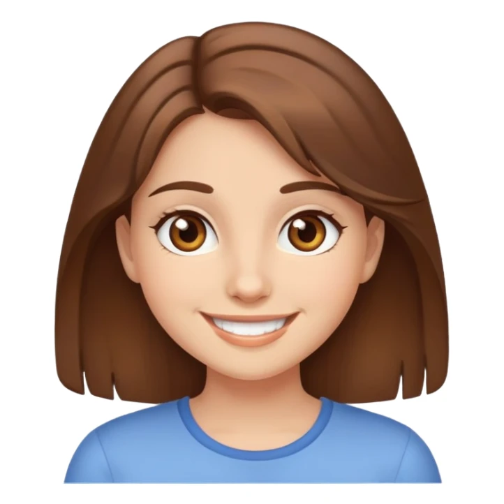 Brown haired girl brown eyes 🫂🥹🥰 sticker