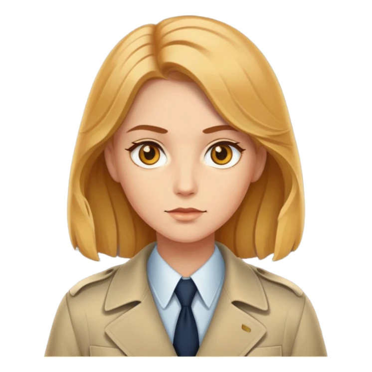 Bal gözlü orta saçlı bal renkli saçlı dedektif sticker
