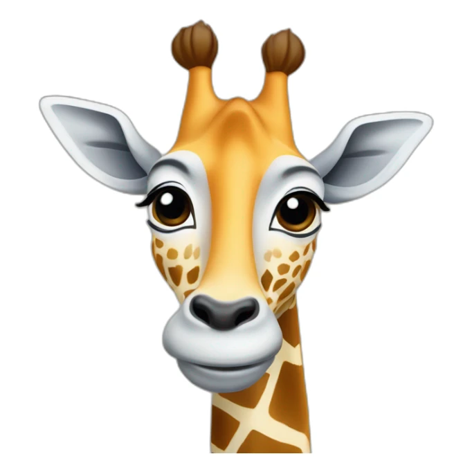Girafe Nimbus Éphémère Saphir Quadrillage sticker
