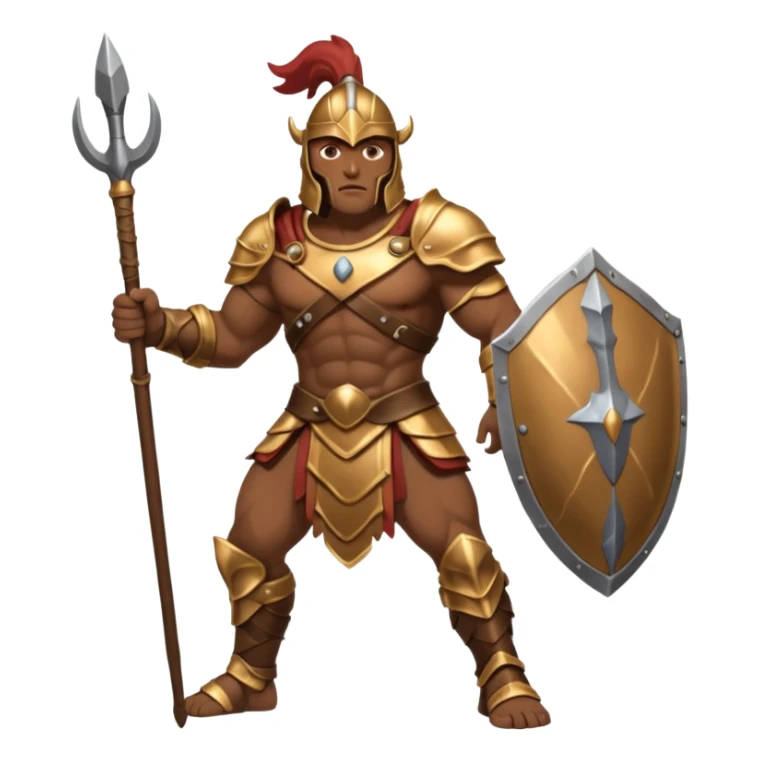 full length goliath giant from the bible ready for battle sticker