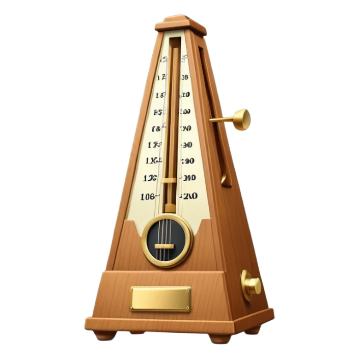 classic wooden metronome with swinging arm sticker