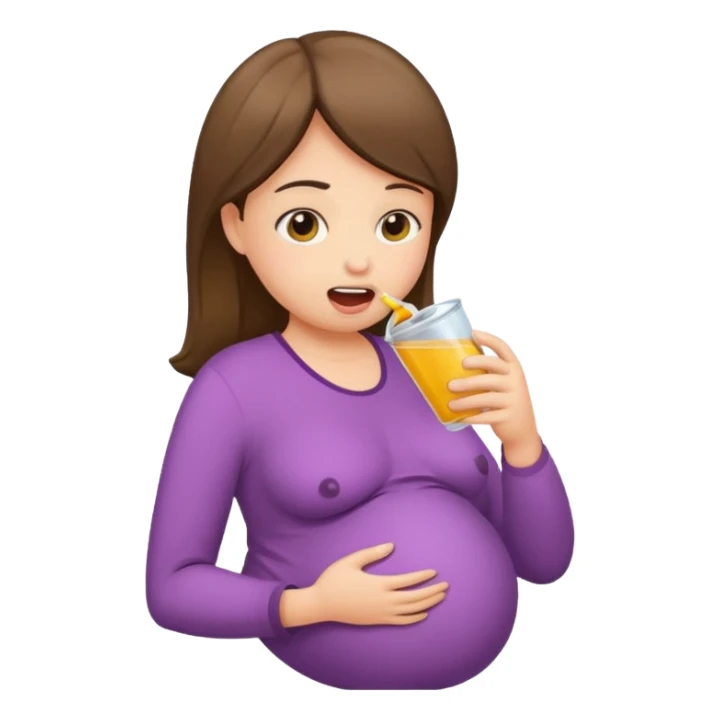 Pregnant women swallowing people sticker