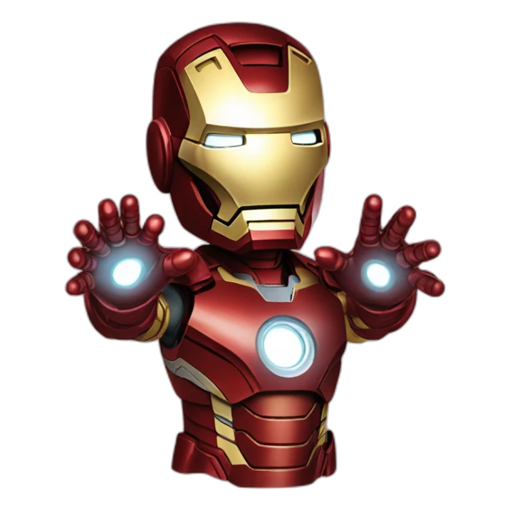 up shot of iron man sticker