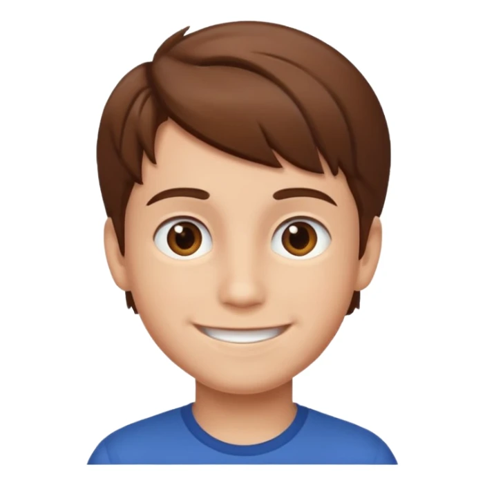 A boy smilling sticker