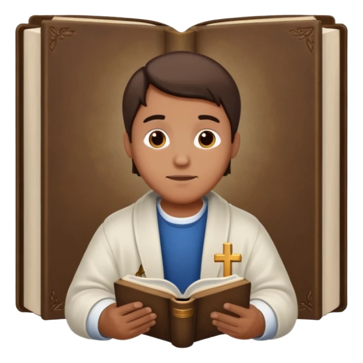 Guy who reads Bible with cross on it sticker