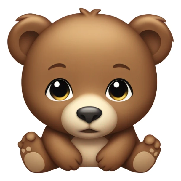 baby bear praying eyes closed sticker