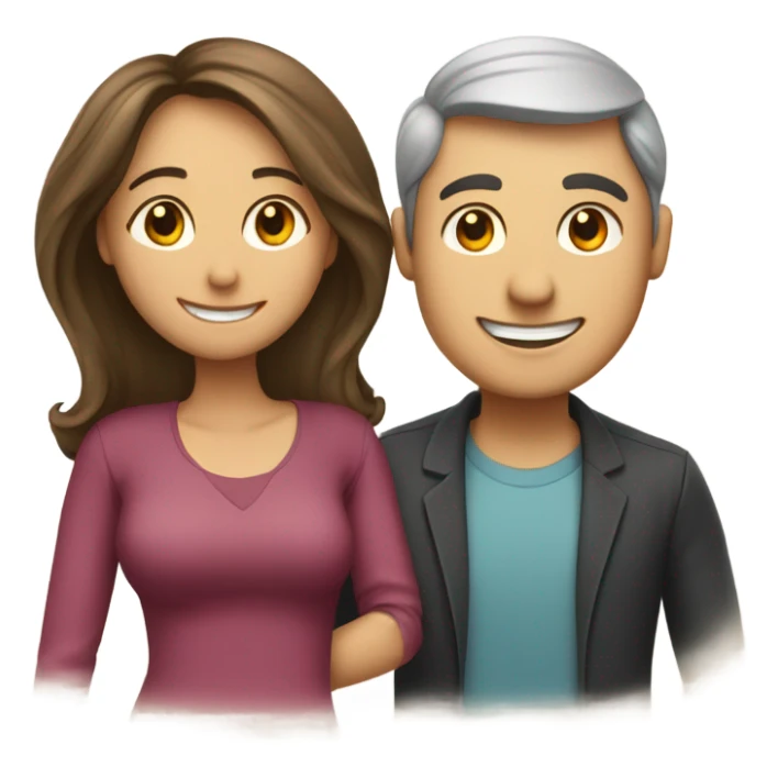 Husband and wife smiling  sticker