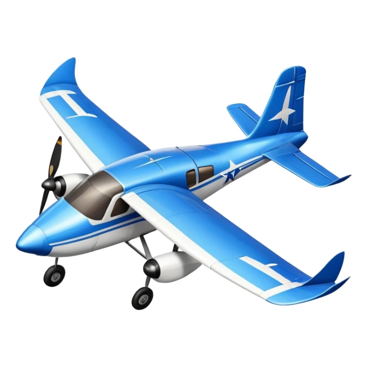 A small propeller airplane with wings and tail but with a realistic goose head at the front instead of a cockpit sticker