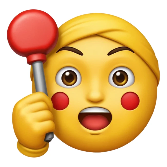 Un emoji coquin qui se mord le poing sticker