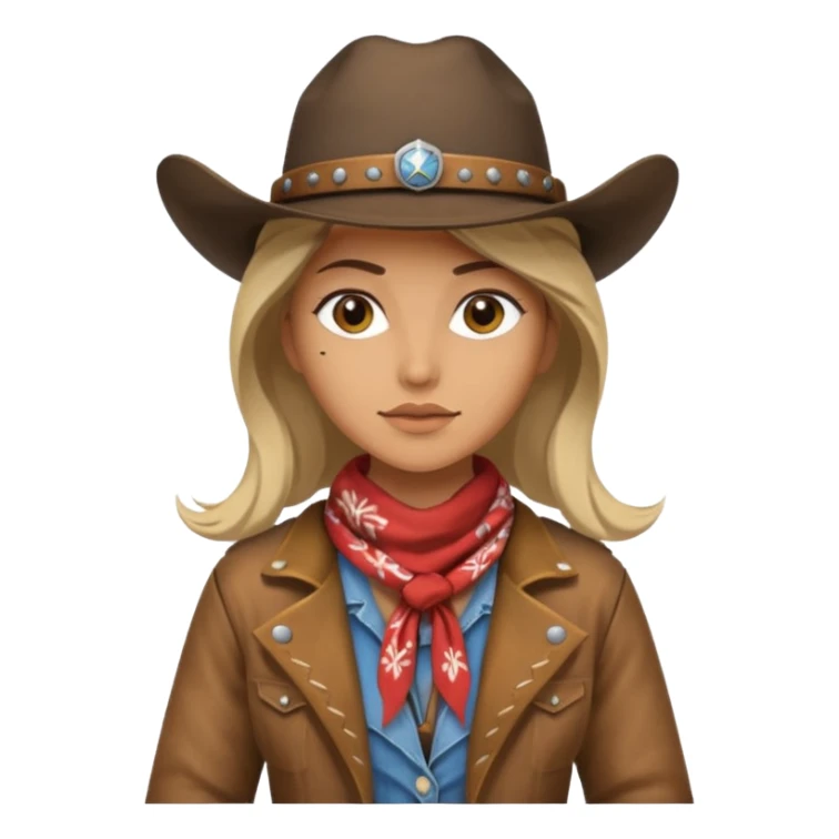 Western female Outlaw sticker