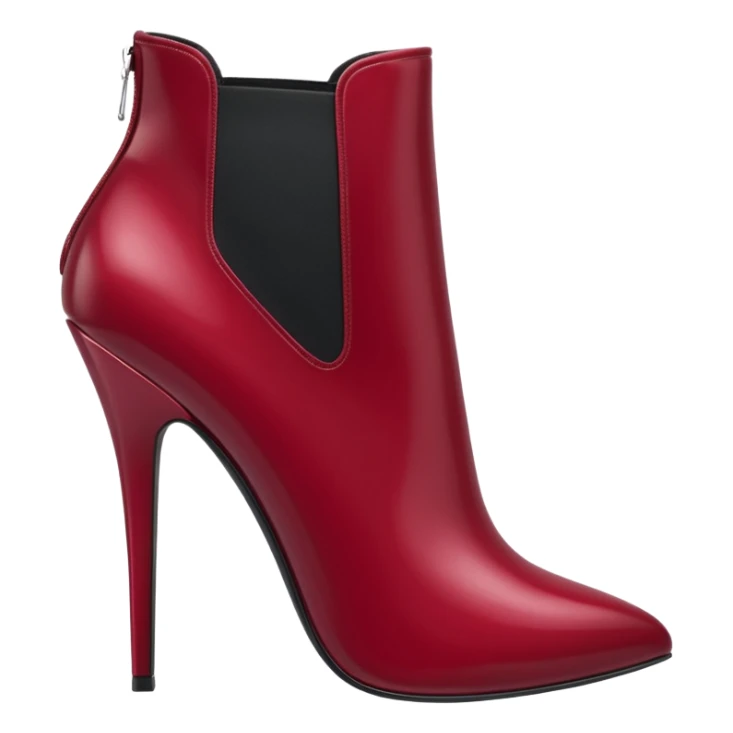 burgundy red latex high heel boots sticker