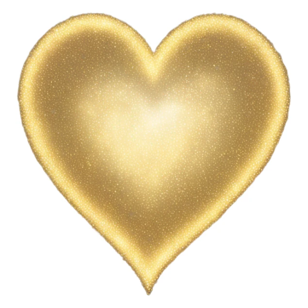 A glowing heart with sparkles around it to symbolize gratitude. sticker