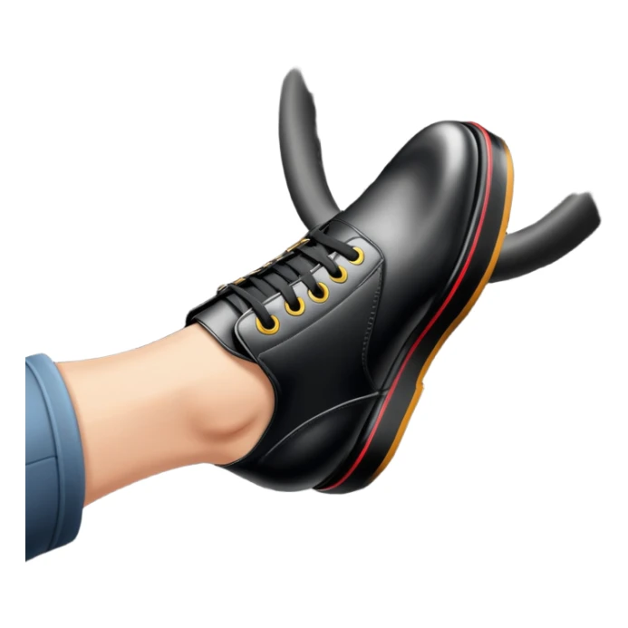 foot pressing brake pedal in car sticker