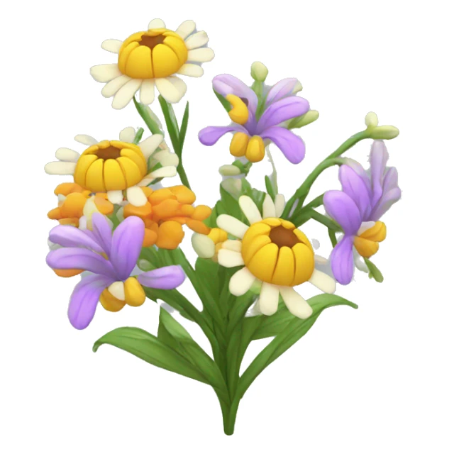 cluster of wild flowers sticker