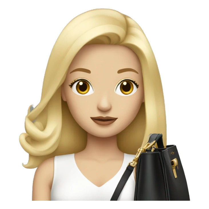 Blonde girl with Prada bag sticker