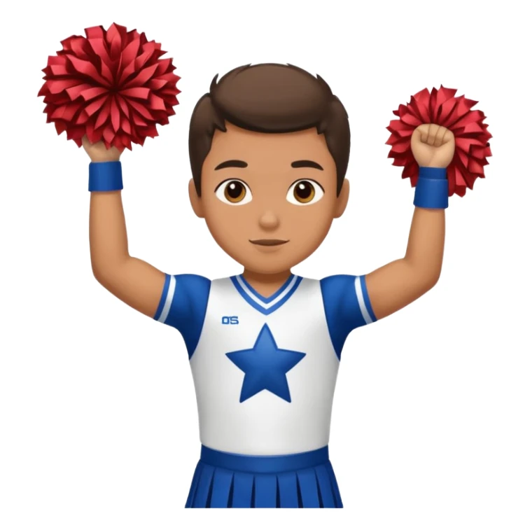 All star Cheerleader boy in  cheerleader uniform  sticker