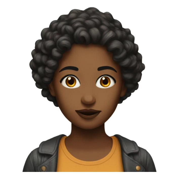 realistic solo girl portrait sticker