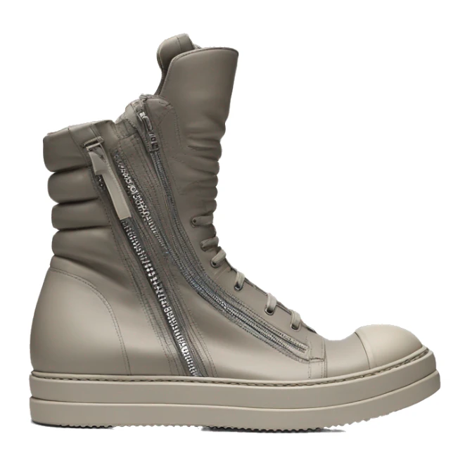 Rick owens geobasket sneaker zip hightop detailed sideprofile sticker