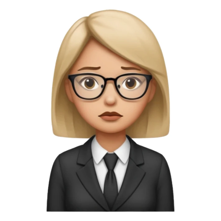 a office woman disappointed and lack of speak sticker