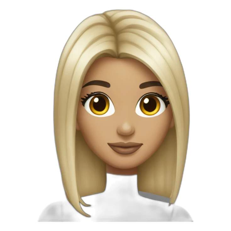 One Kim kardashian with hair black sticker