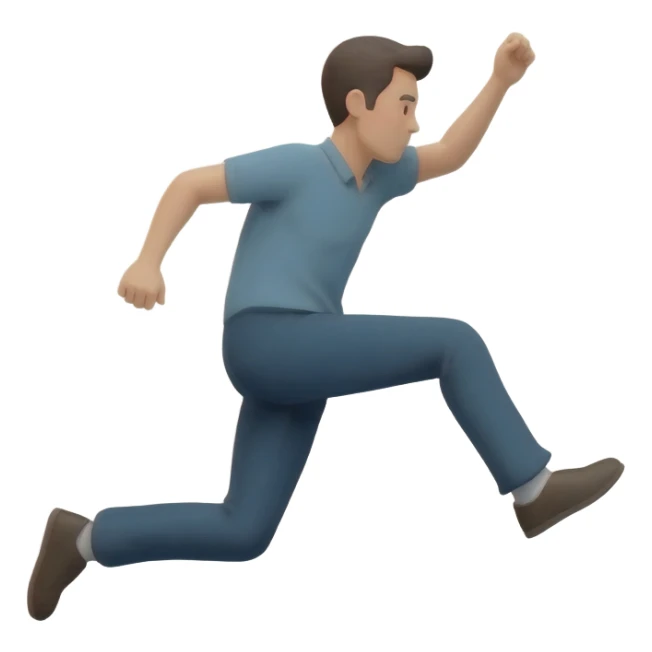 man jumping off building sticker