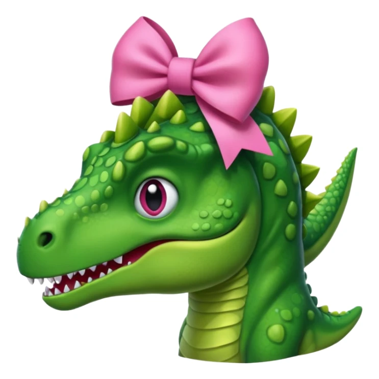 Dinosour with pink baw on his head sticker