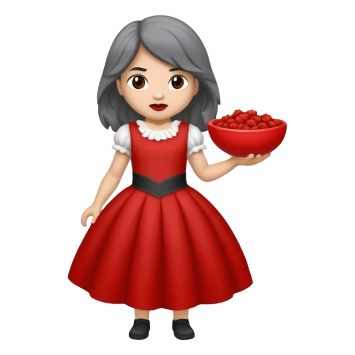 Lobo macho comiendo a la niña del cuento caperucita roja sticker