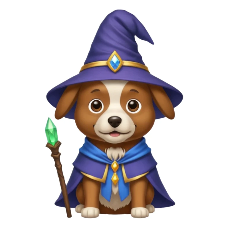 Dog wizard sticker