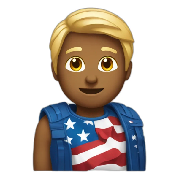 emoji for proud american citezen sticker