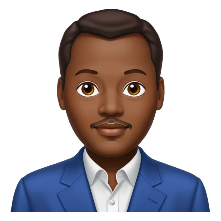 Luther Vandross with dark brown hair sticker