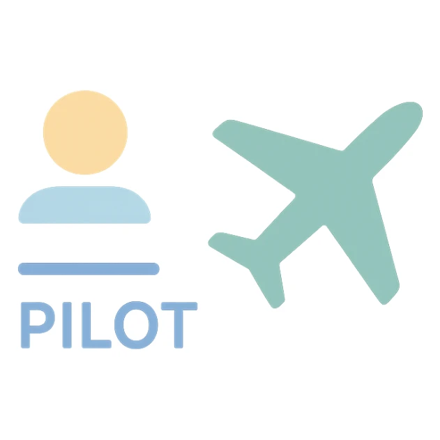 modern sleek pilot license design with minimalist airplane silhouette sticker
