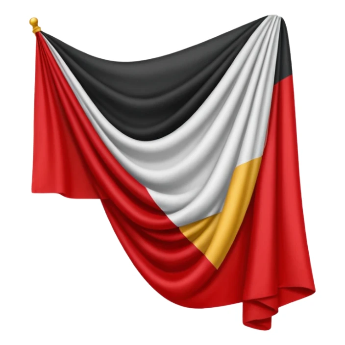 Schwarz weiß rote Fahne  sticker