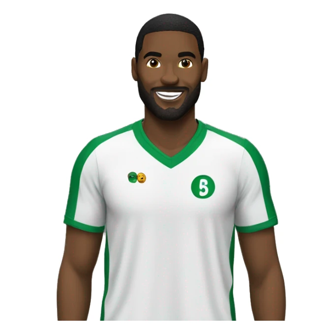 jugador de handball camiseta verde negra  sticker