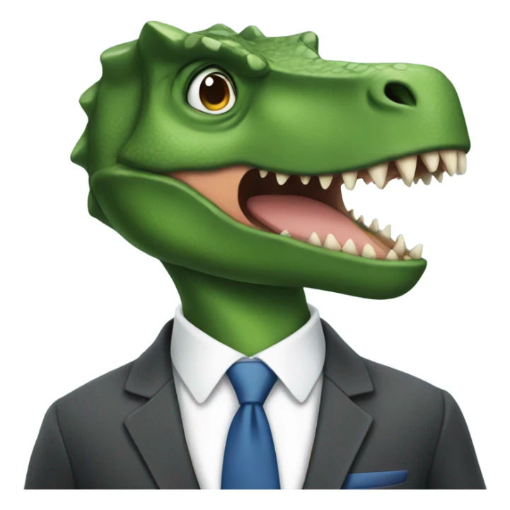 dinosaur in suit sticker